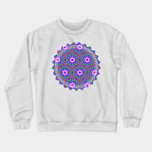 Purple Watercolor Mandala Pattern Crewneck Sweatshirt